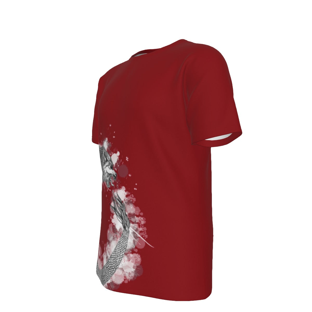 Ouroboros Dacic Wolf on Red Men's O-Neck T-Shirt | 190GSM Cotton