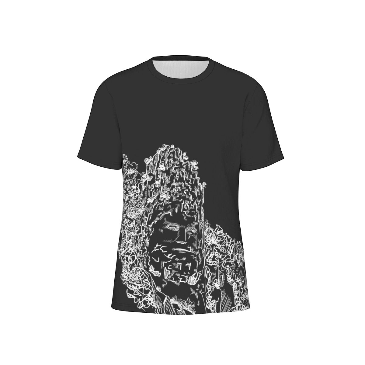 Decebal Sculpture on Black Base Men's O-Neck T-Shirt | 190GSM Cotton