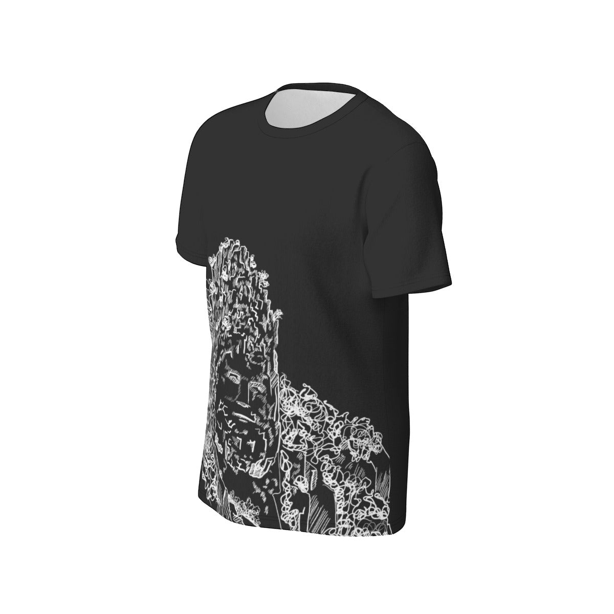 Decebal Sculpture on Black Base Men's O-Neck T-Shirt | 190GSM Cotton