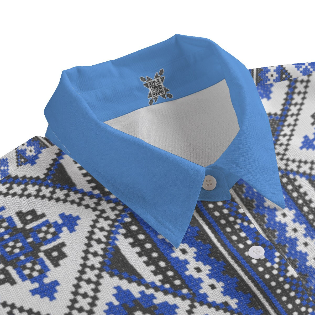 Romanian Traditional Women's Chiffon Shirt With Elbow Sleeve