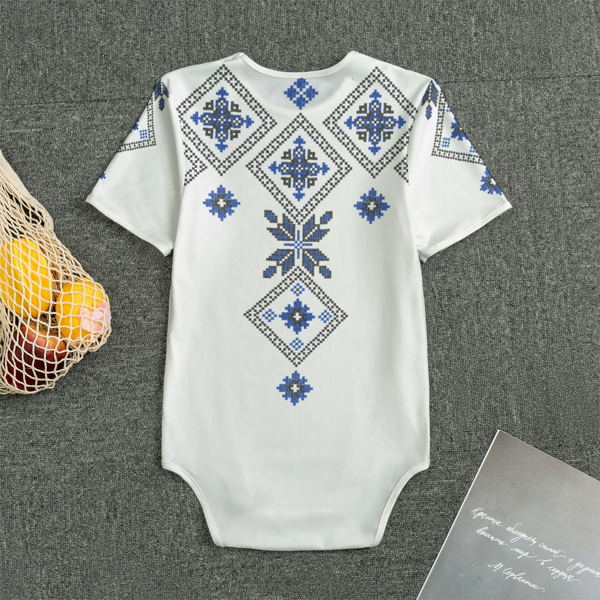 Romanian Traditional Print Men's Bodysuits