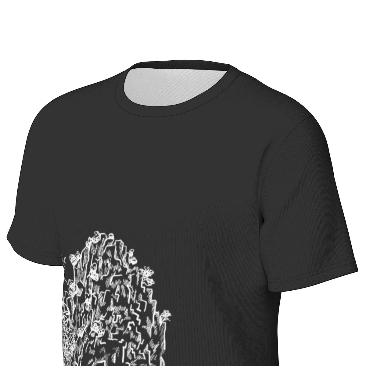 Decebal Sculpture on Black Base Men's O-Neck T-Shirt | 190GSM Cotton